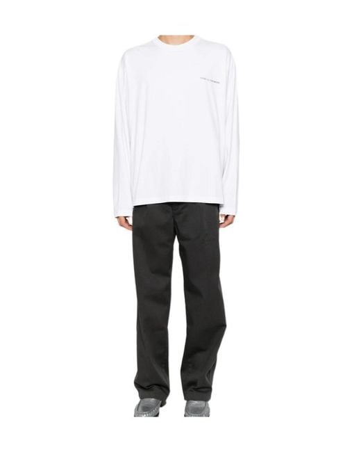 7 For All Mankind White Long-Sleeved T-Shirt for men