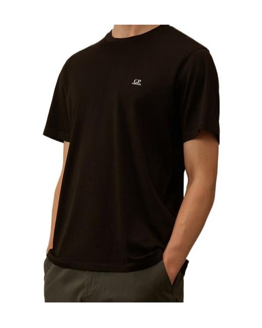 C P Company Black Short Sleeved Goggle T-Shirt for men