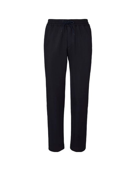 Sease Blue Drawstring Wool Pants for men