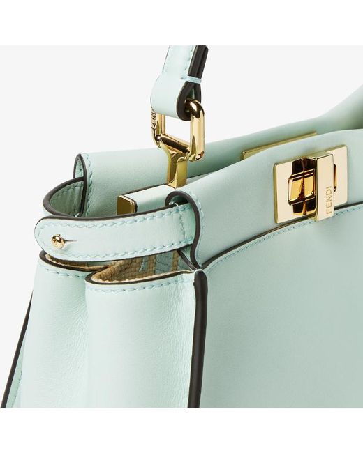 Fendi Green Peekaboo Leather Shoulder Bag