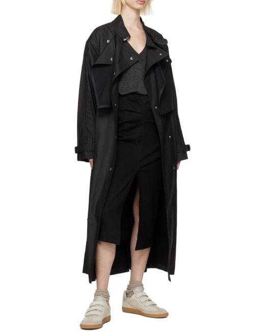 Isabel Marant Black Box Pleated Pencil Skirt