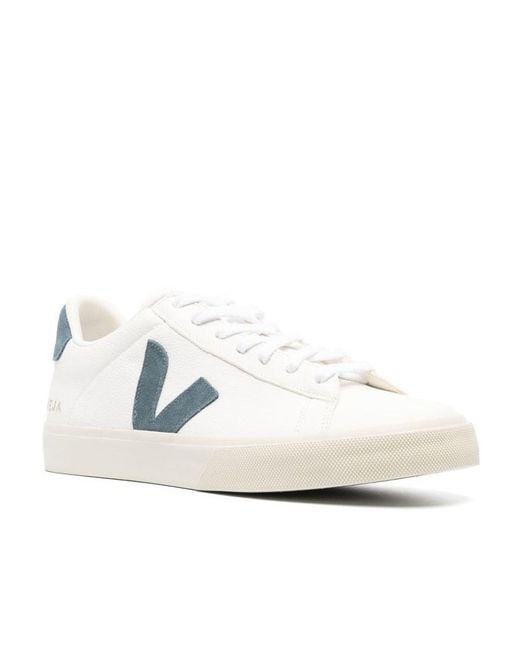 Veja White Campo Low-Top Sneakers for men