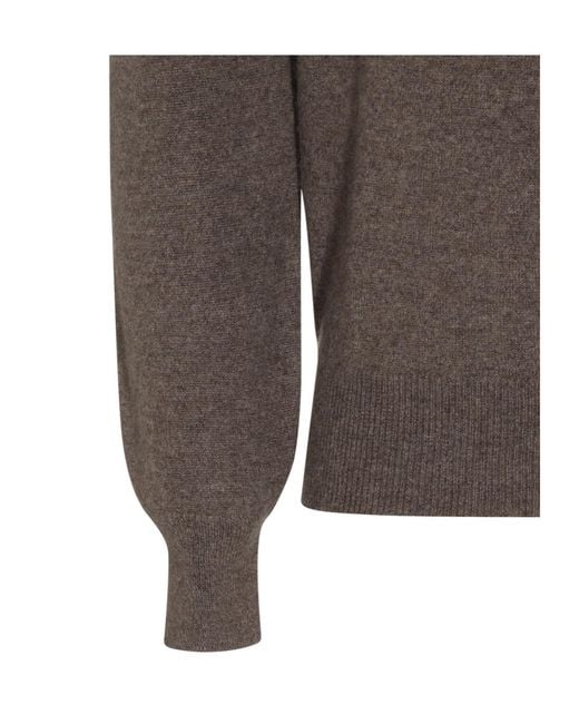 Malo Brown Crew-Neck Knitted Sweater for men