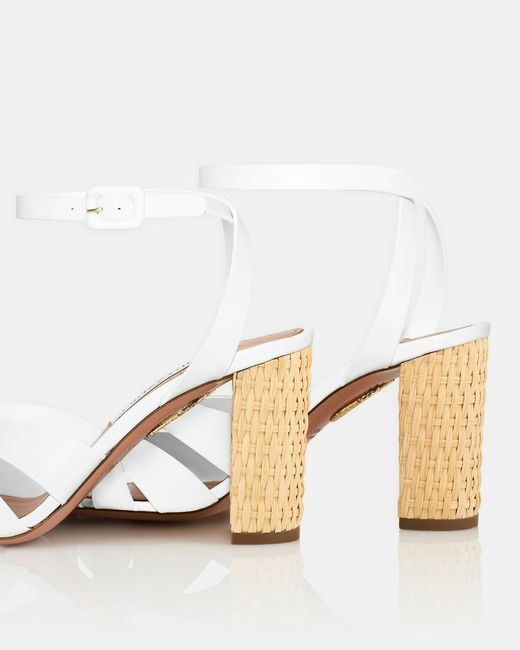 Aquazzura White Copacabana Sandals