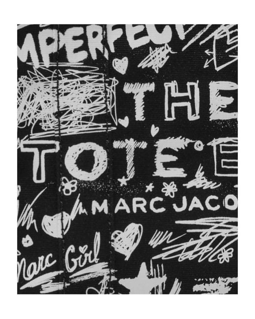 Marc Jacobs Black The Punk Scribble Small Tote Bag