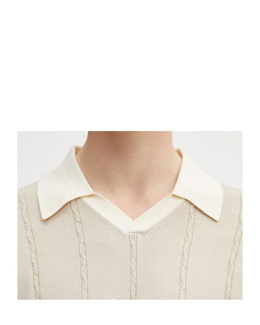Filling Pieces Natural V-Neck Pullover for men