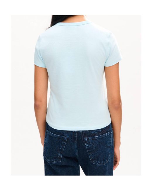 KENZO Blue Floral Print T-Shirt