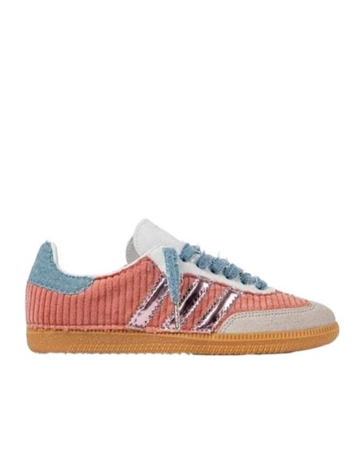 Adidas Pink Lace-Up Sneakers
