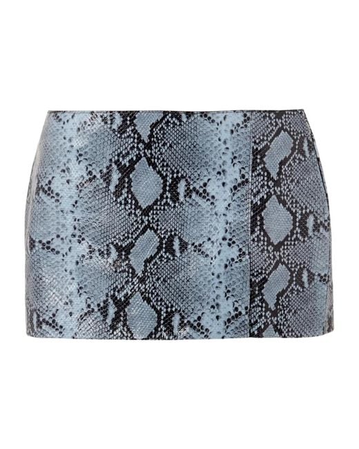 16Arlington Blue Snake-Patterned Half-Length Skirt