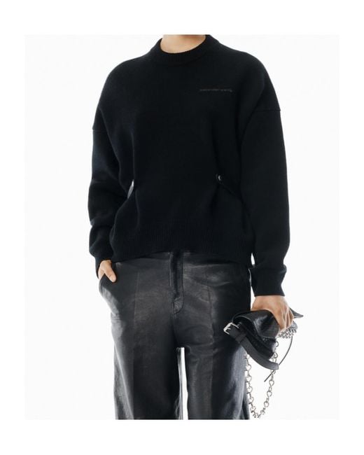 Alexander Wang Black Crewneck Pullover