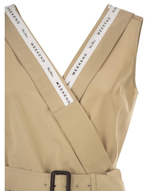 Weekend by Maxmara Natural Belted Pleated Midi Dress