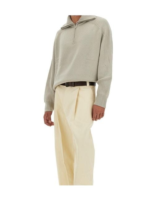 Studio Nicholson Gray Level Knitted Sweater for men