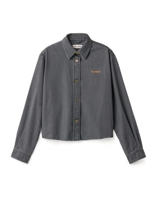 Miu Miu Gray Chambray Shirt