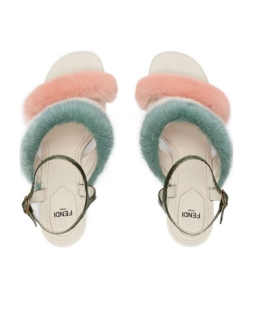 Fendi Blue First Heeled Sandals