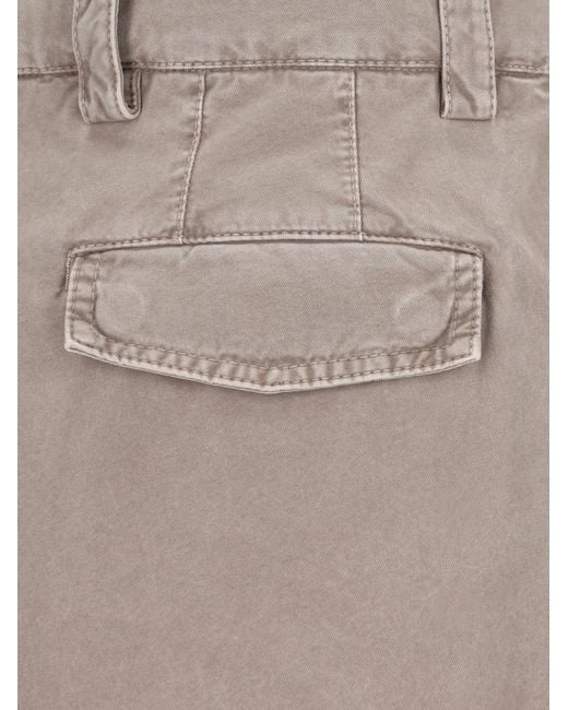 Brunello Cucinelli Gray Cargo Pants for men