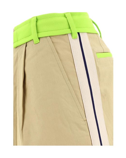 Palm Angels Green Drawstring Bermuda Shorts for men