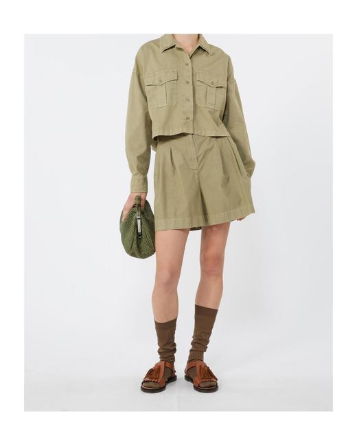 Weekend by Maxmara Natural Armonia Pleated Shorts