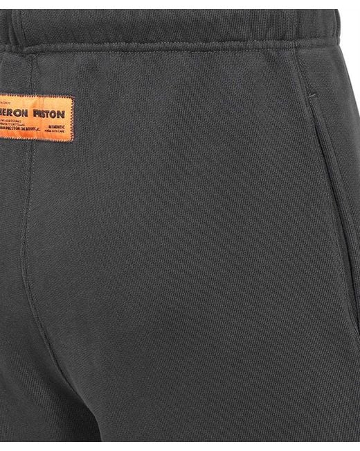 Heron Preston Gray Elasticated Waistband Tapered Leg Pants for men