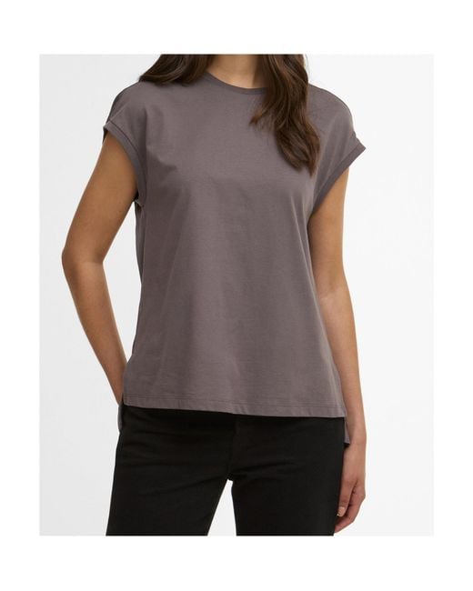 Barbour Purple Logo-Detail T-Shirt