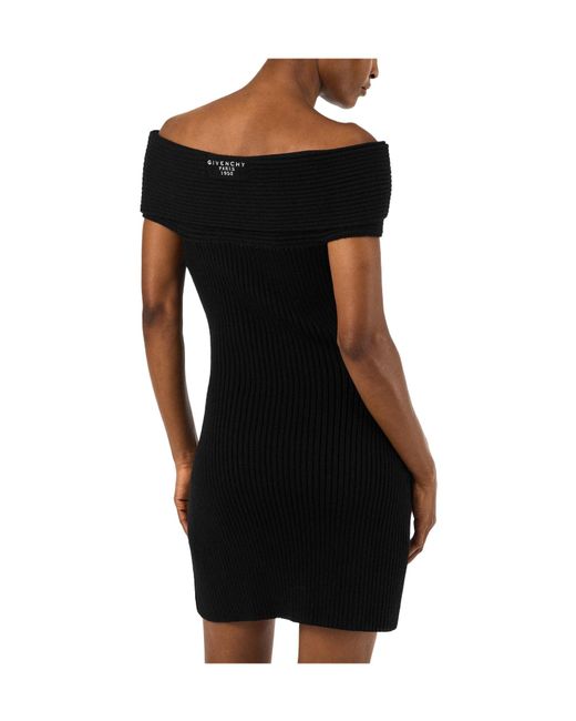 Givenchy Black Shoulder Mini Dress