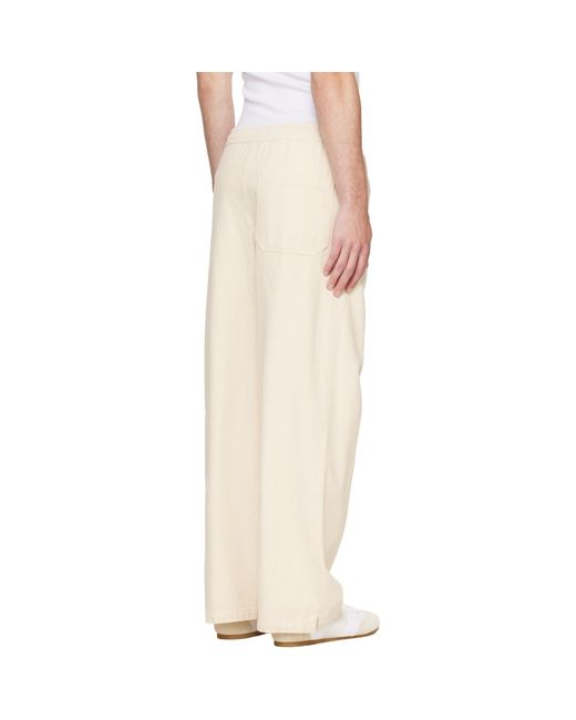A.P.C. White Drawstring Casual Pants for men