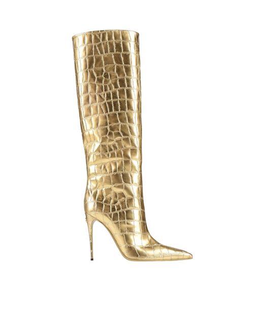 Dolce & Gabbana Metallic Solid Color Over-The-Knee Boots