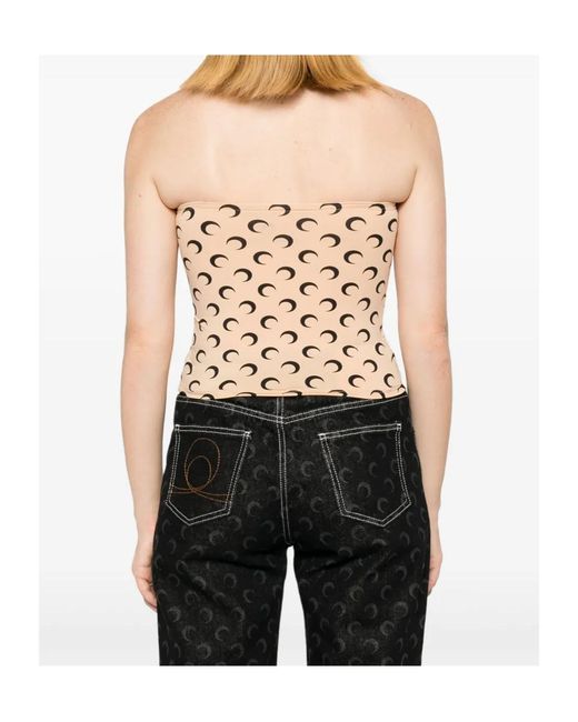MARINE SERRE Natural Moon Phase Print Top