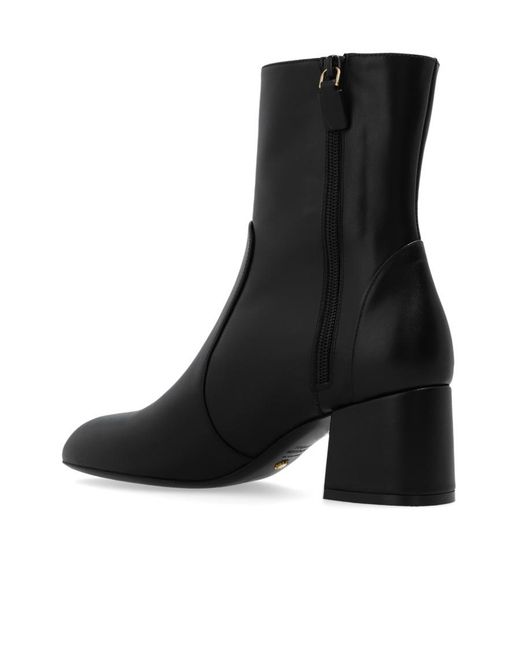 Stuart Weitzman Black Flareblock Side-Zip Ankle Boots