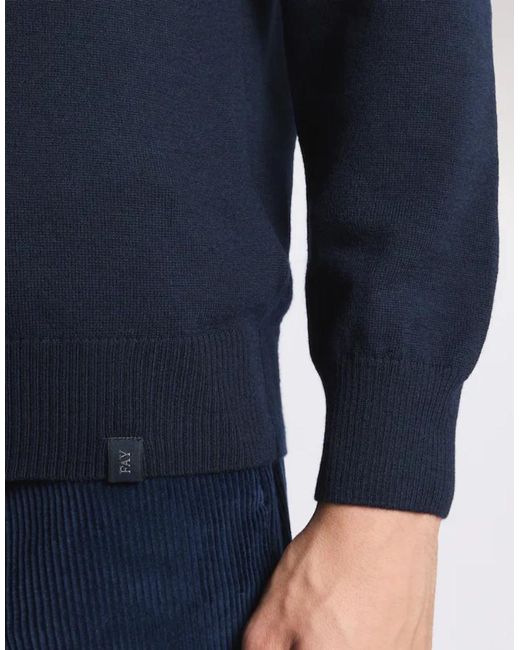 Fay Blue Turtleneck Knitwear for men