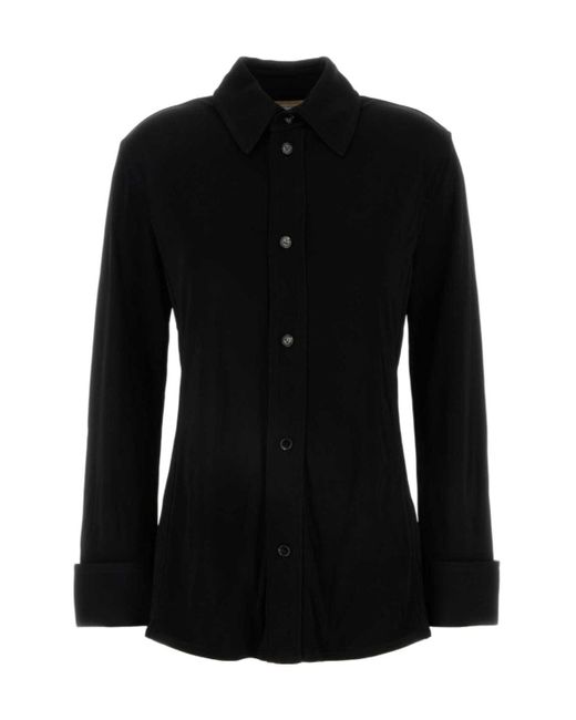 Bottega Veneta Black Matt Fluid Jersey Shirt