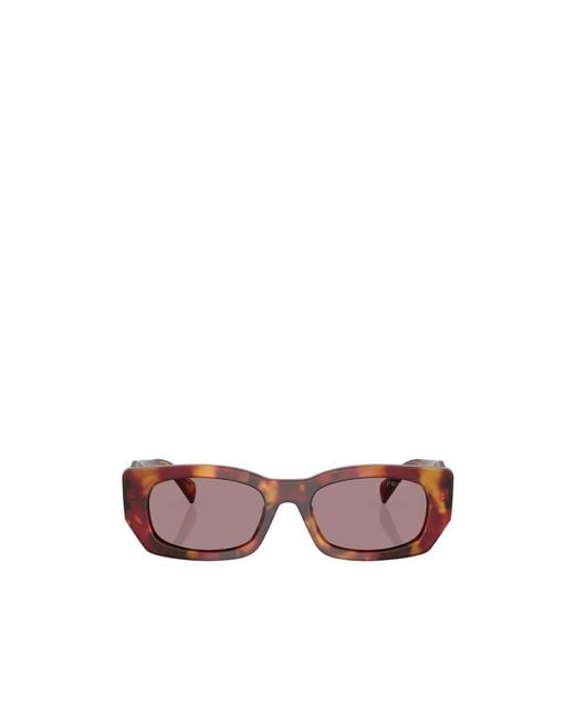 Prada Pink Eyewear Rectangular Frame Sunglasses