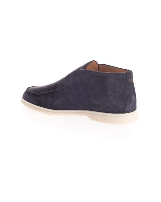 Loro Piana Blue Open Walk Ankle Boots for men