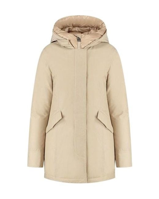 Woolrich Natural Arctic Hooded Parka Coat