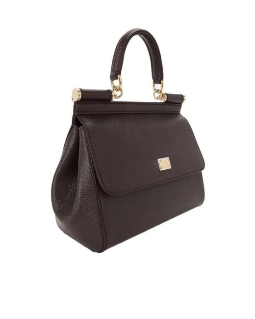 Dolce & Gabbana Black Medium Sicily Handbag