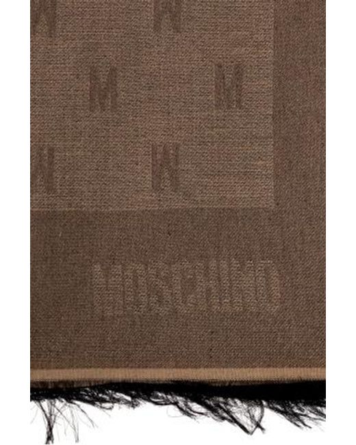 Moschino Brown Rectangular Scarf for men