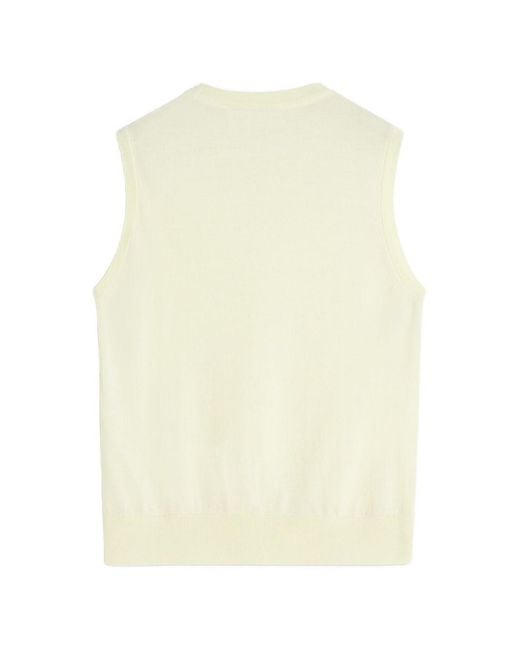 Maison Kitsuné Natural Baby Fox Sleeveless Sweater