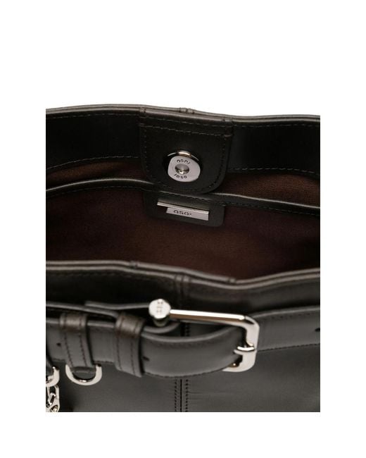 OSOI Black Dual-Handle Shoulder Bag
