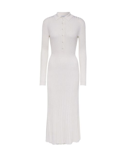 Gabriela Hearst White Ardor Silk And Cashmere Maxi Dress