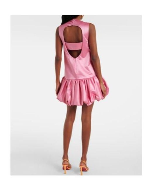ALÉMAIS Pink Neptuna Embellished Satin Minidress