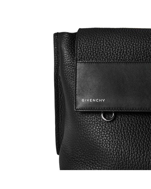 Givenchy Black Grainedleather Crossbody Bag for men