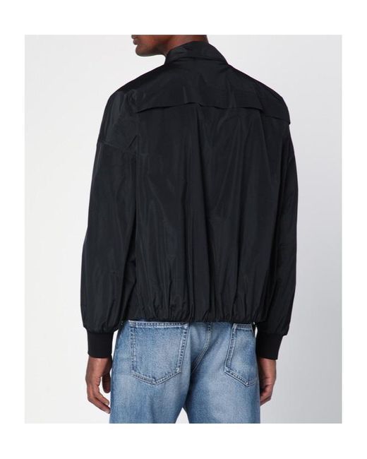 McQueen Black Logo-Embroidered Bomber Jacket for men
