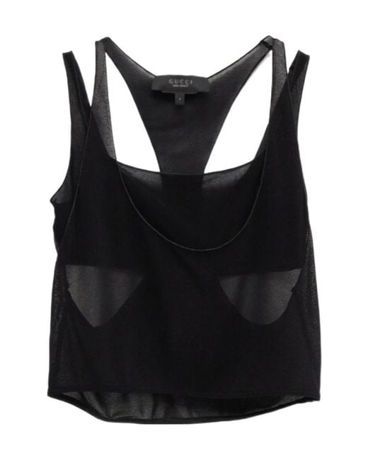 Gucci Black Light Crêpe Jersey Bralette Set