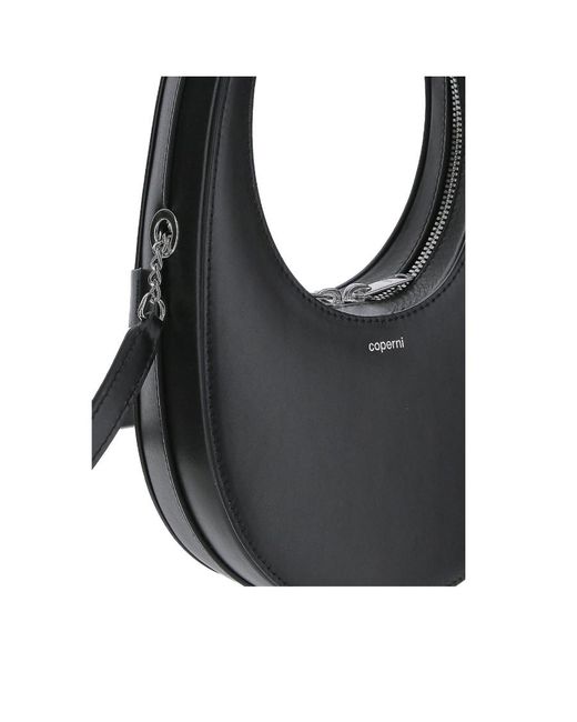Coperni Black Swipe Zipped Mini Top Handle Bag