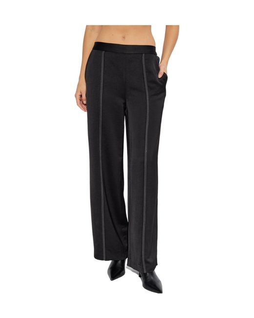 AllSaints Black Theah Wide-Leg Pants