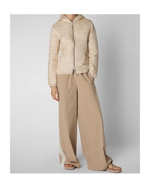 Save The Duck Natural Quilted Hooded Jacket