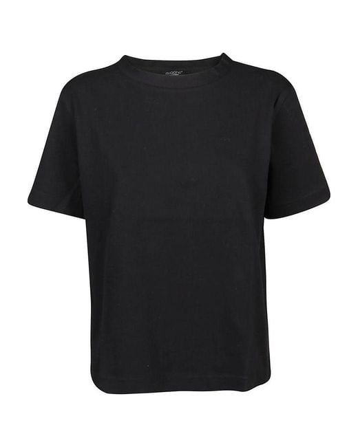 Aragona Black Cotton Crew-Neck T-Shirt