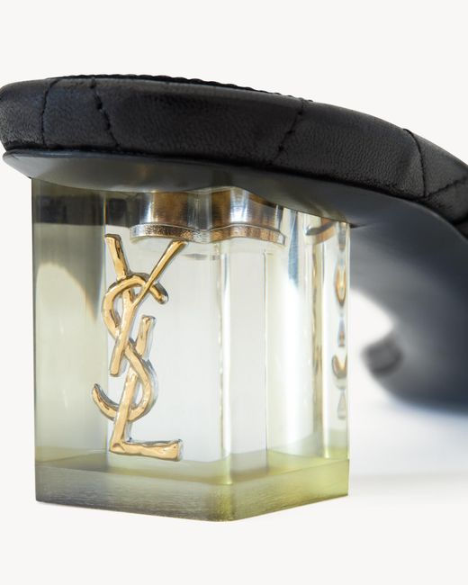 Saint Laurent White Sip Square Toe Thong Sandals