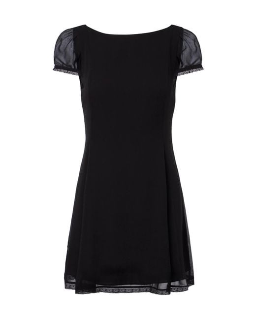 Posse Black Lace-Trimmed Dress