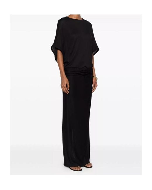 The Row Black Delyra Jersey Long Dress
