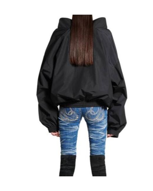【BALENCIAGA】Loop Sports Icon Off Shoulder ジャケット Balenciaga Loop Sports Icon Off Shoulder Jacket - Black